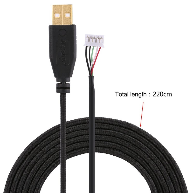 Serounder 2.2m / 7.22ft USB Gaming Mouse Cable Replacement for Naga 2014 Line 14 - Image 3